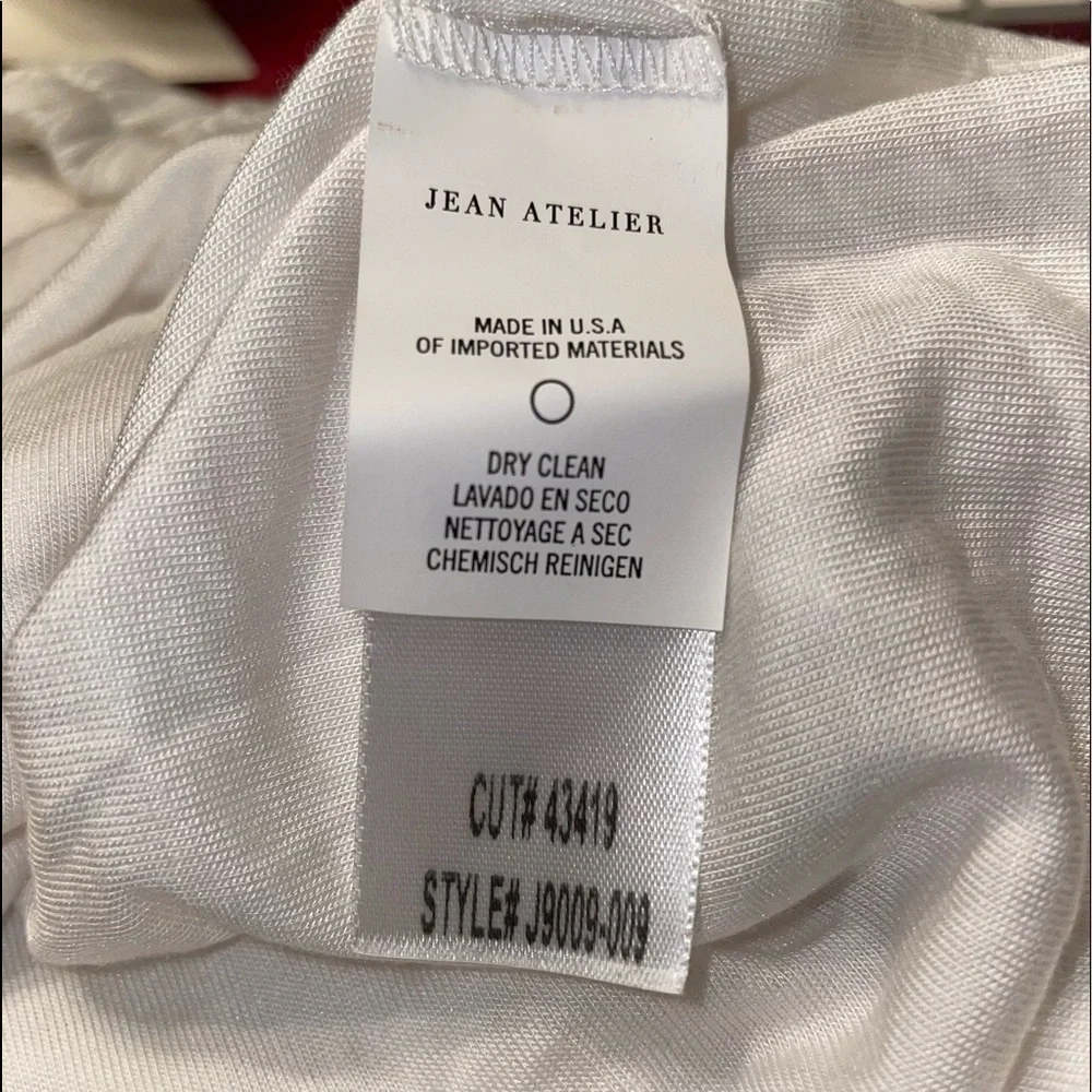 JEAN ATELIER Allegra Bodysuit In White Size Medium NWT - Picture 8 of 9